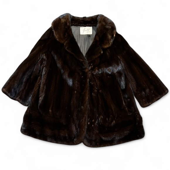 Jonclif Vintage Chocolate Luxury Mink Coat, XL